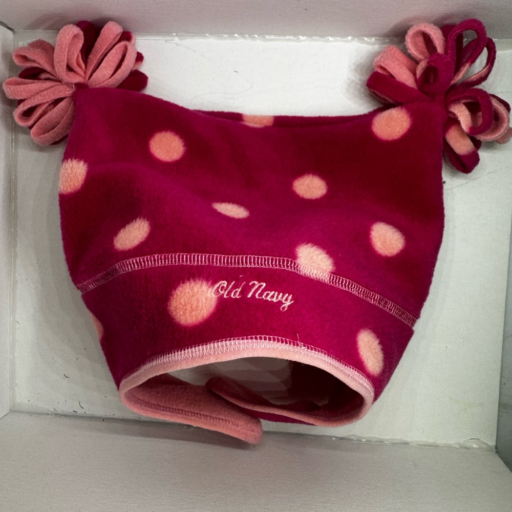 Old Navy Fuchsia and Light Pink Beanie Hat (M)